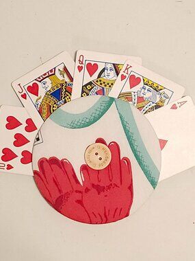 Handmade Cotton Playing Card Holder Double Sided Floral/Seed Packet Multi